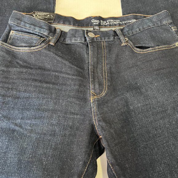 Gap Men's Jeans Dark Blue Slim Stretch Size 34 X 30 NWT - Picture 3 of 6